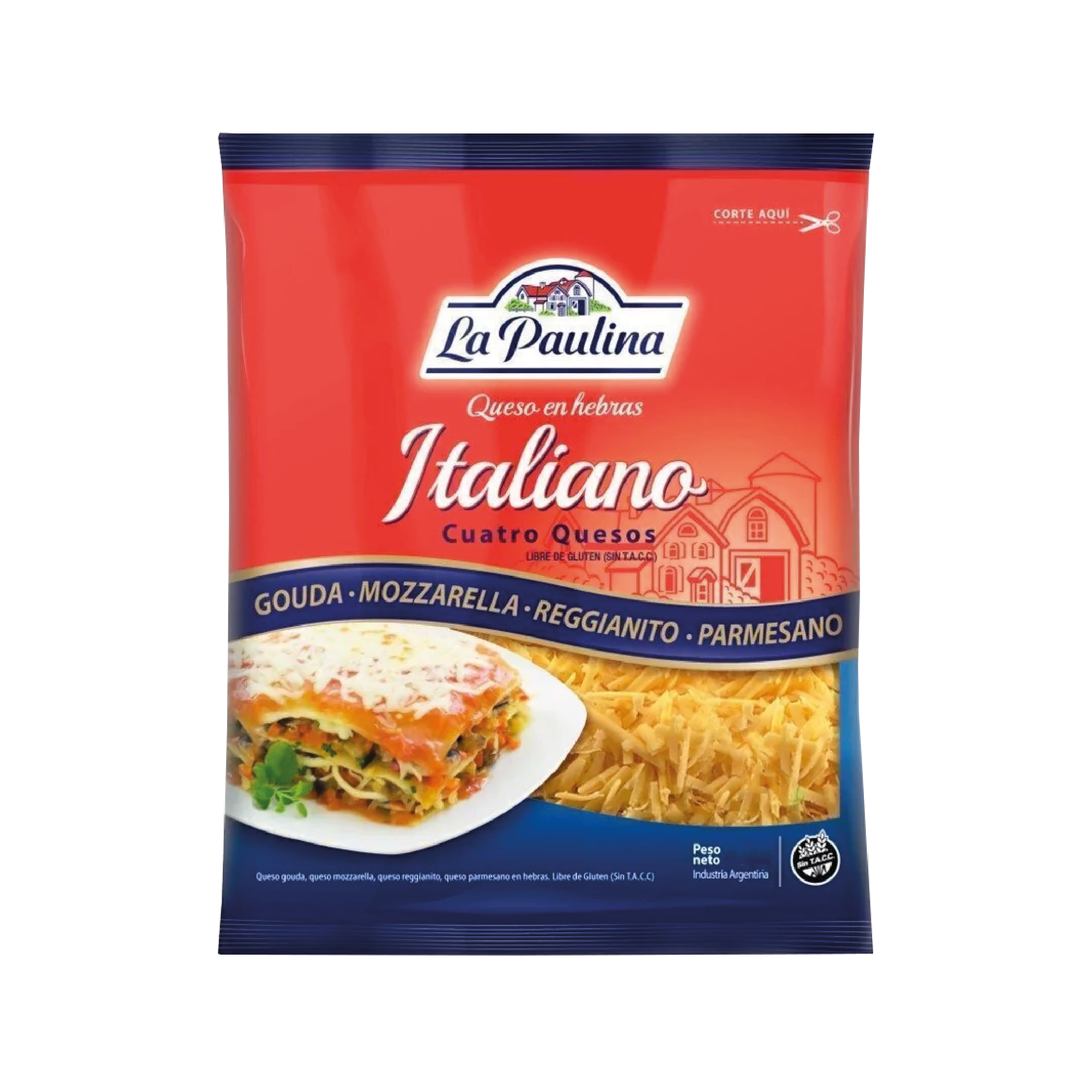 Queso Hebras Italiano La Paulina X 125 Gr