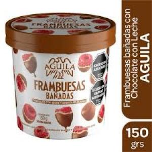 Frambuesas Bañadas En Chocolate Con Leche Aguila x 150 grs