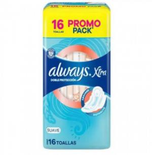 Toallitas femeninas Always Xtra Doble Proteccion Suave X16U