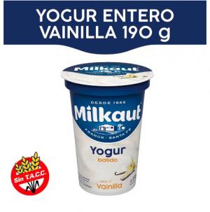 * Yogur Entero Firme Vainilla Milkaut 180 Gr