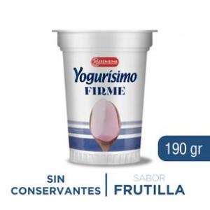 * Yogur Yogurisimo Entero Firme Frutilla 190gr