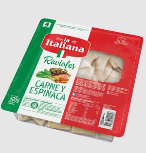 Ravioles de Carne Y Espinaca La Italiana 500 Gr
