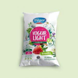 * Yogur Bebible Descremado Frutilla Tregar 900 Gr