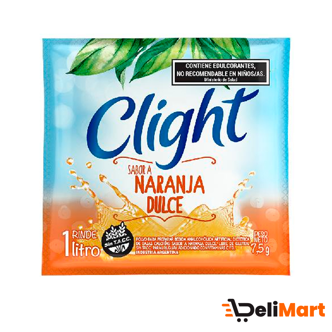 Jugo En Polvo Naranja Dulce Clight 7.5 Gr