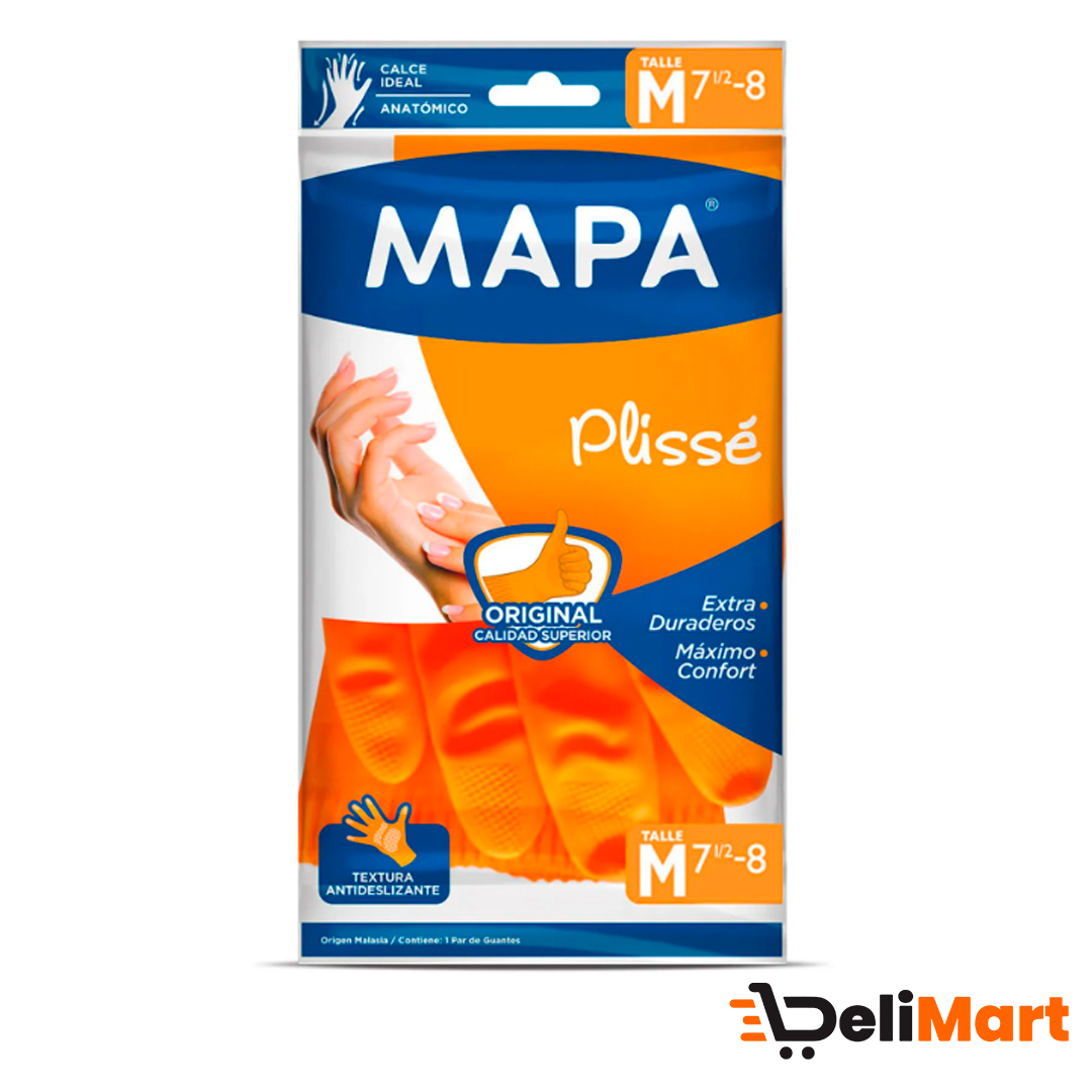 Guante De Latex Mediano Plisse Mapa
