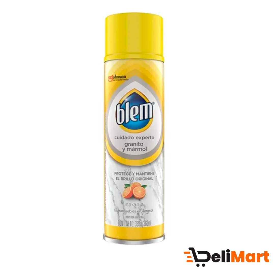 Lustramuebles Blem Granito y Marmol Naranja En Aerosol X 360 cc