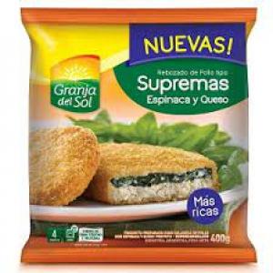 * Suprema De Pollo Espinaca Y Queso Granja Del Sol 4 Unidades 400 G