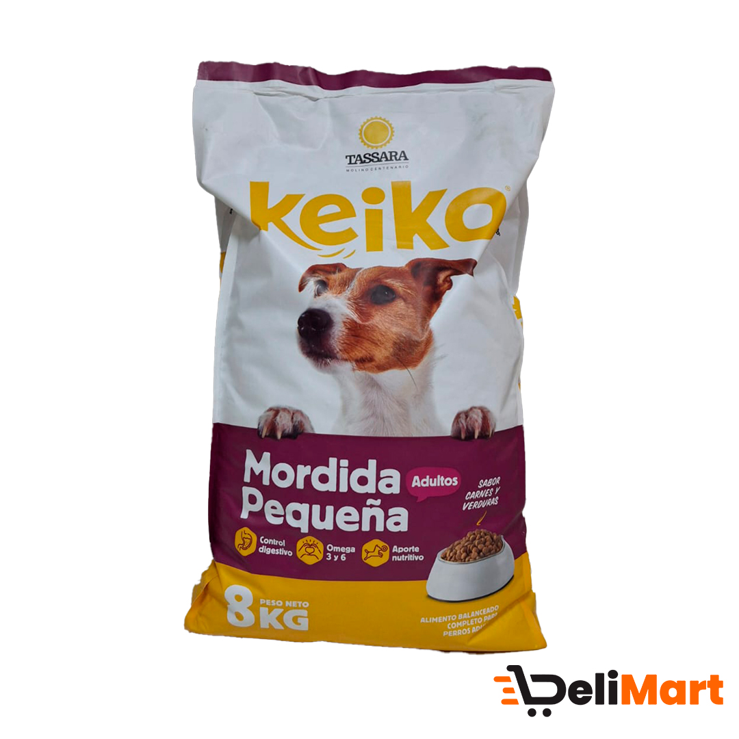 Alimento Para Perros Adultos Mordida Pequeña Mix Carnes y Vedura Keiko 8Kg