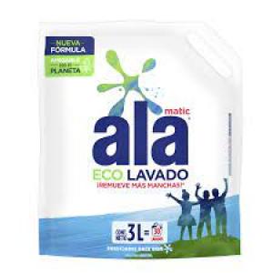 Jabón Líquido Baja Espuma Ala Eco Lavado D/P 3 Lt