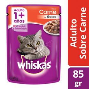 Alimento Adulto Carne Pouch Whiskas 85 Gr
