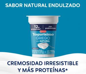 * Yogur Yogurisimo Griego Natural Endulzado X190gr