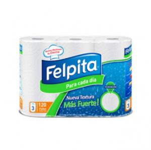 Rollo De Cocina Textura Mas Fuerte 3x40 Paños Felpita
