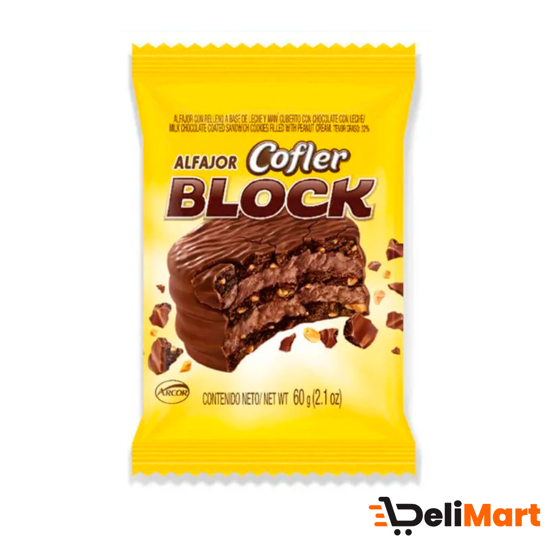 Alfajor Cofler Block Leche-Mani 60 Gr