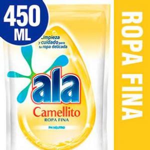 Jabón Líquido Ropa Fina Ala Camellito Lavado A Mano 450 Ml