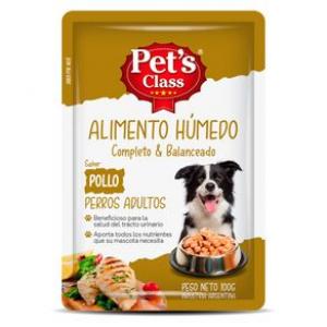 Alimento Humedo   Perro Pollo Pets Clas X100gr