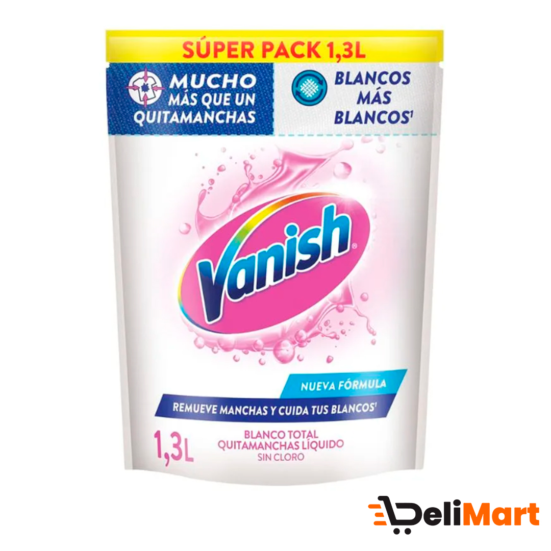 Quitamanchas En Gel Vanish Blanco Total 1,3L