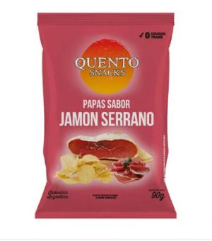 Snacks Papas Sabor Jamon Serrano Quento 82 Gr