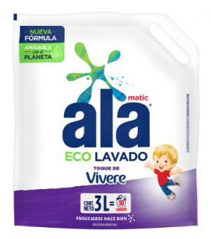 Jabon Liquido Ala eco Lavado toque de Vivere 3 L