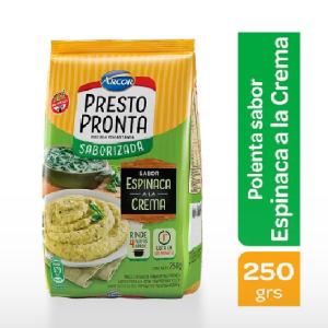 Polenta Instantanea Sabor Espinaca A La Crema Presto Pronta 250 Gr