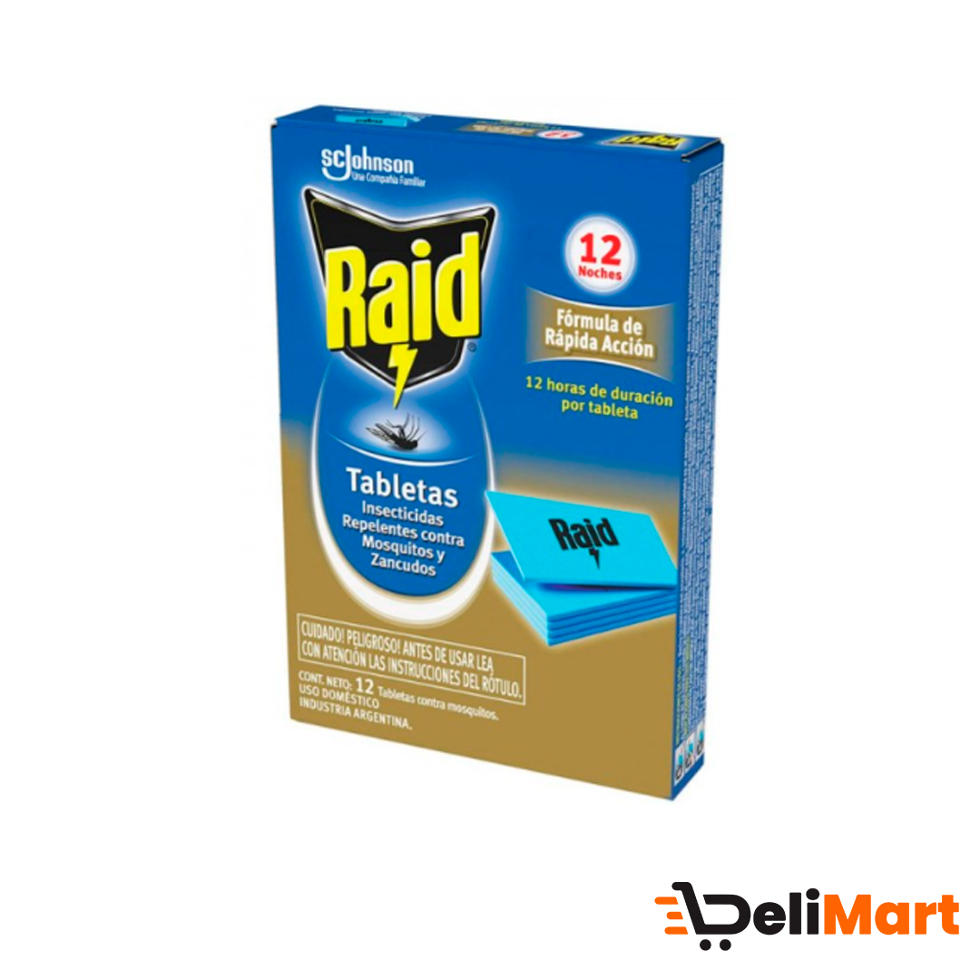 Tabletas Insecticidas Mosquitos Raid 12un