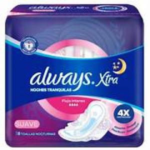 Toallitas Femeninas Noches tranquilas Always 8 U suave