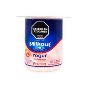* Yogur Entero Cremoso Milkaut Frutilla 120 Gr