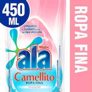 Jabón Líquido Ropa Fina Ala Camellito Matic 450 Ml