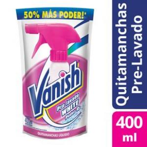 Pre-Lavado Vanish Poder O2 White Repuesto 400 Ml