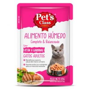 Alimento Humedo Gato Atun Sardina Pets Class X85gr