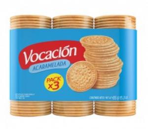 Galletita Acaramelada Vocacion Pack x3 435 gr