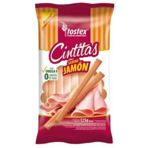 Galletitas Cintitas Crocantes Jamon Tostex 125 Gr