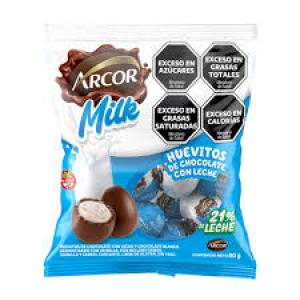 Huevitos Arcor Milk x 10 uni - 80 gr