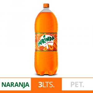 * Gaseosa Mirinda Naranja 3 Lt