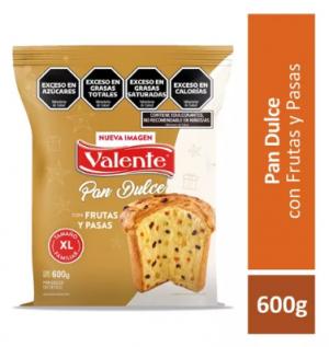 Pan Dulce Con Frutas y Pasas XL Valente 600 Gr