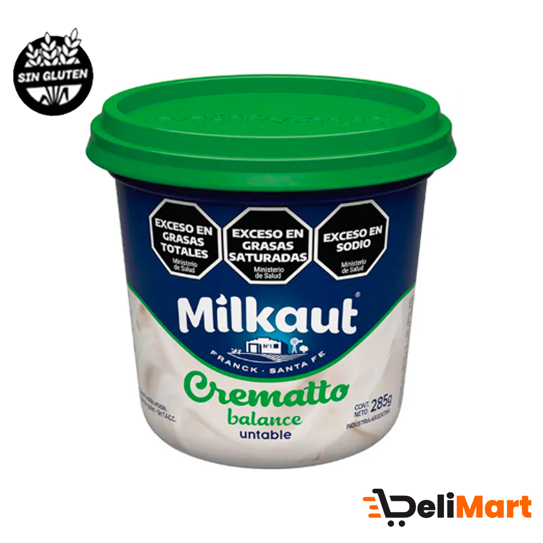 Queso Crema Crematto balance Milkaut 285 Gr