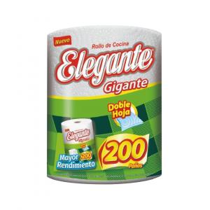 Rollo De Cocina Doble Hoja Elegante Gigante 200 Paños