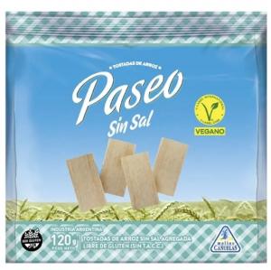 Tostadas de Arroz Sin Sal Paseo X120g