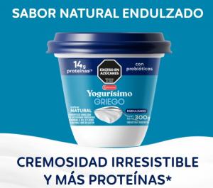 Yogurisimo Griego Sabor Natural Endulzado 300 Gr