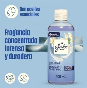 Aromatizante de Ambiente Liquido Concentrado Glade 100 Ml Clean Linen
