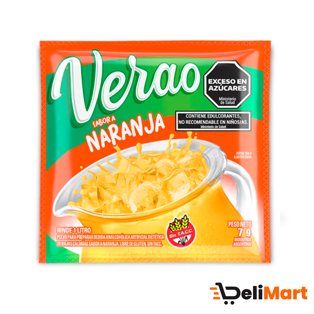 Jugo En Polvo Naranja Verao 7gr