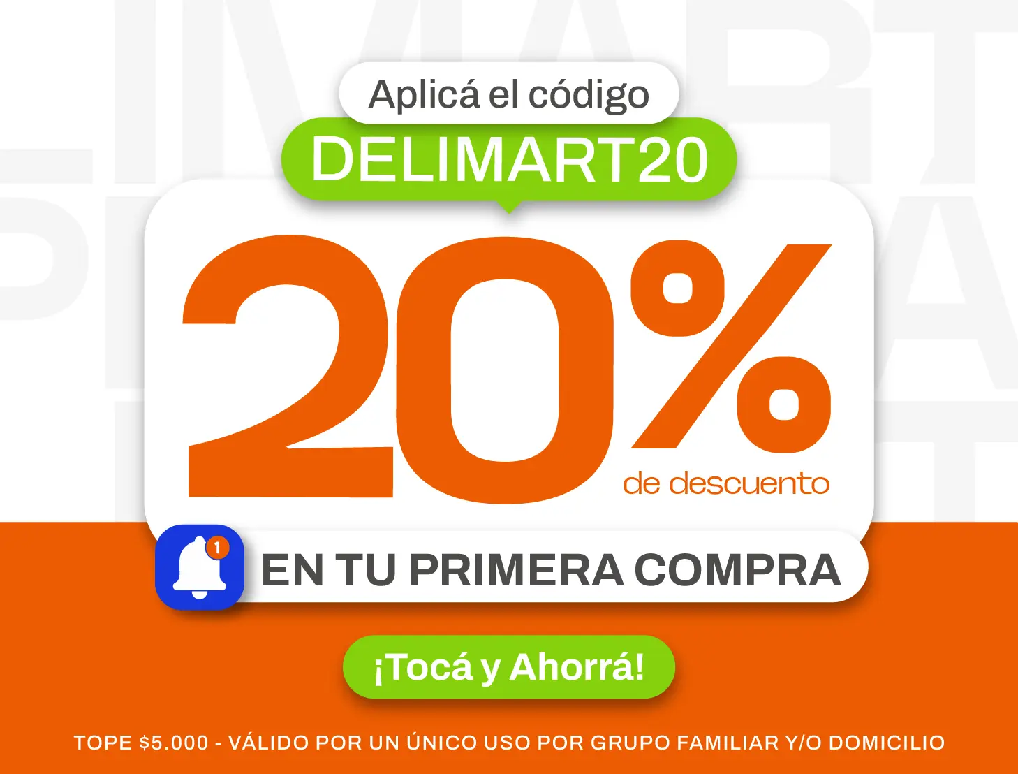 20 en primer compra