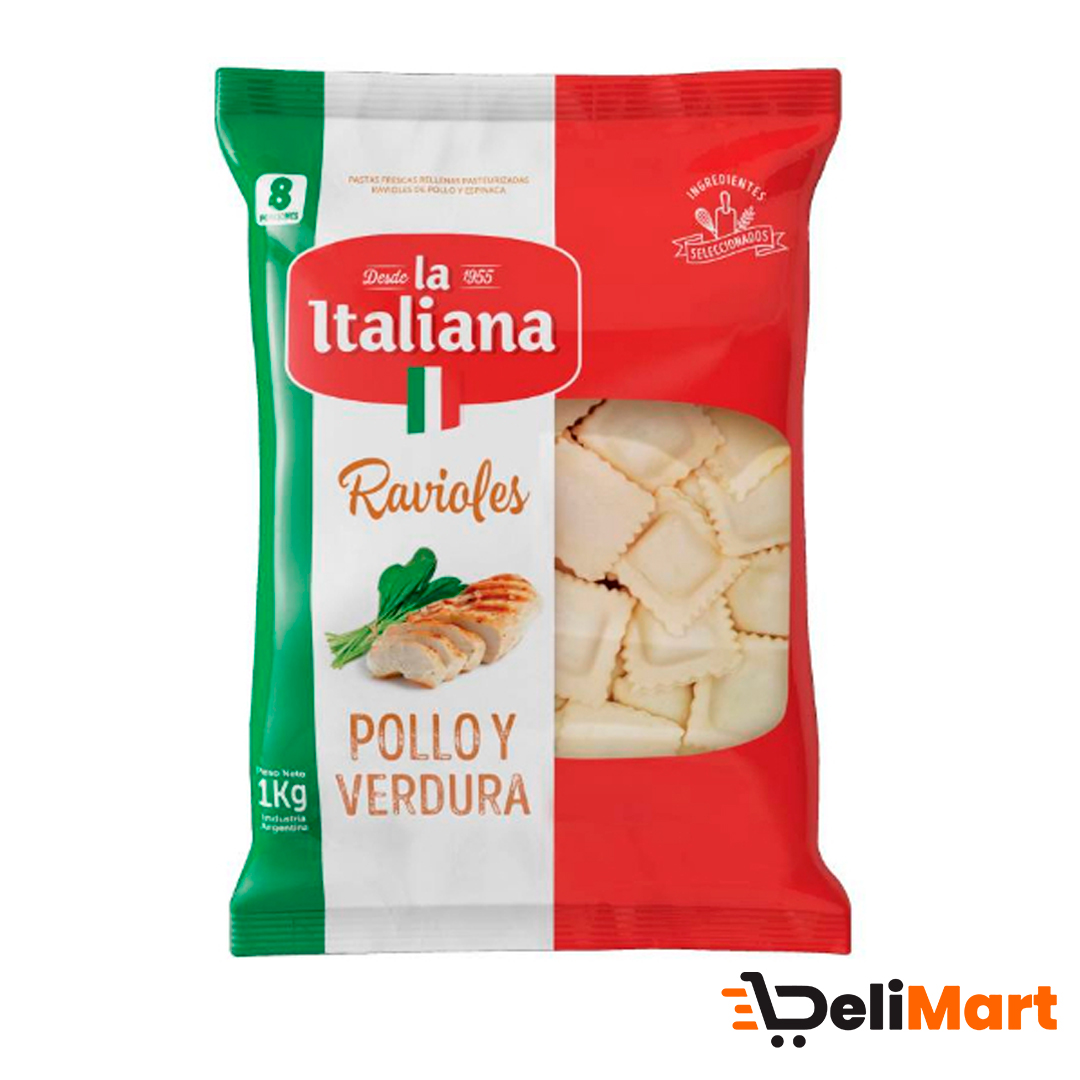 Ravioles de Pollo y Verdura la Italiana 1kG