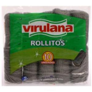 Esponja Rollo De Acero Virulana 10 U