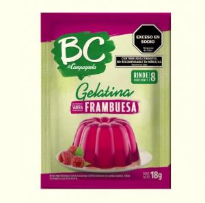 Gelatina Frambuesa BC 18 Gr
