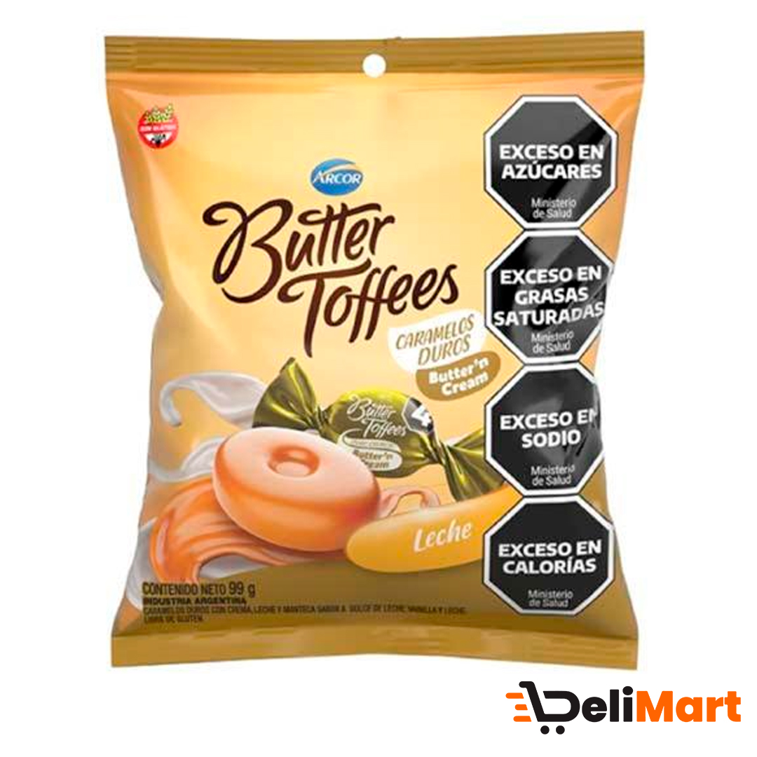 Caramelo Butter Toffees Bater Cream Leche x 99 Grs