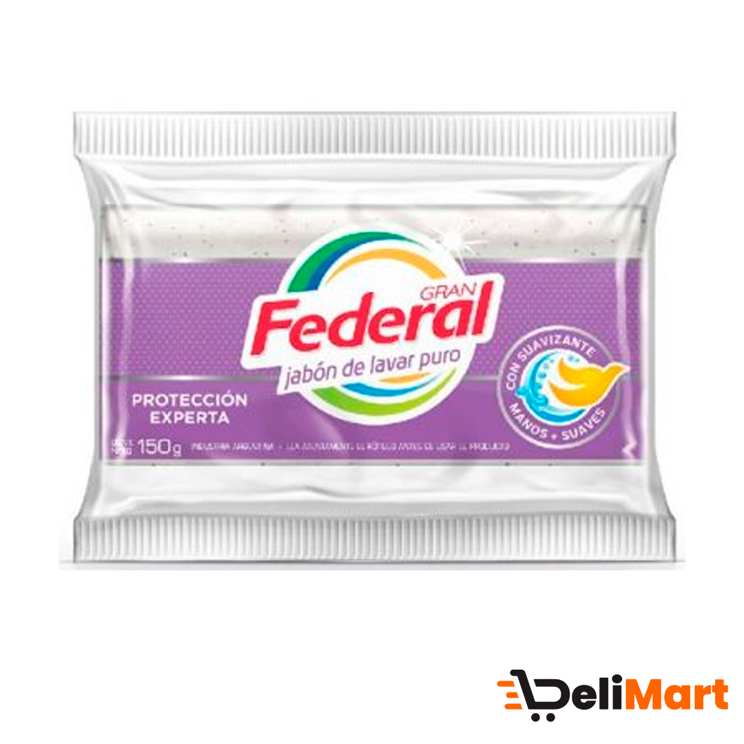 Jabon en Barra Gran Federal Con Suavizante 150 Gr