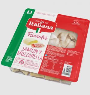 * Ravioles De Jamon y Muzzarella La Italiana 500 Gr