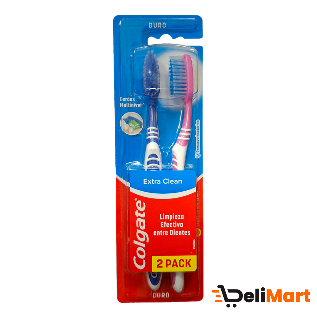 Cepillo Dental Extra Clean Colgate x 2 U - Cerdas Duras