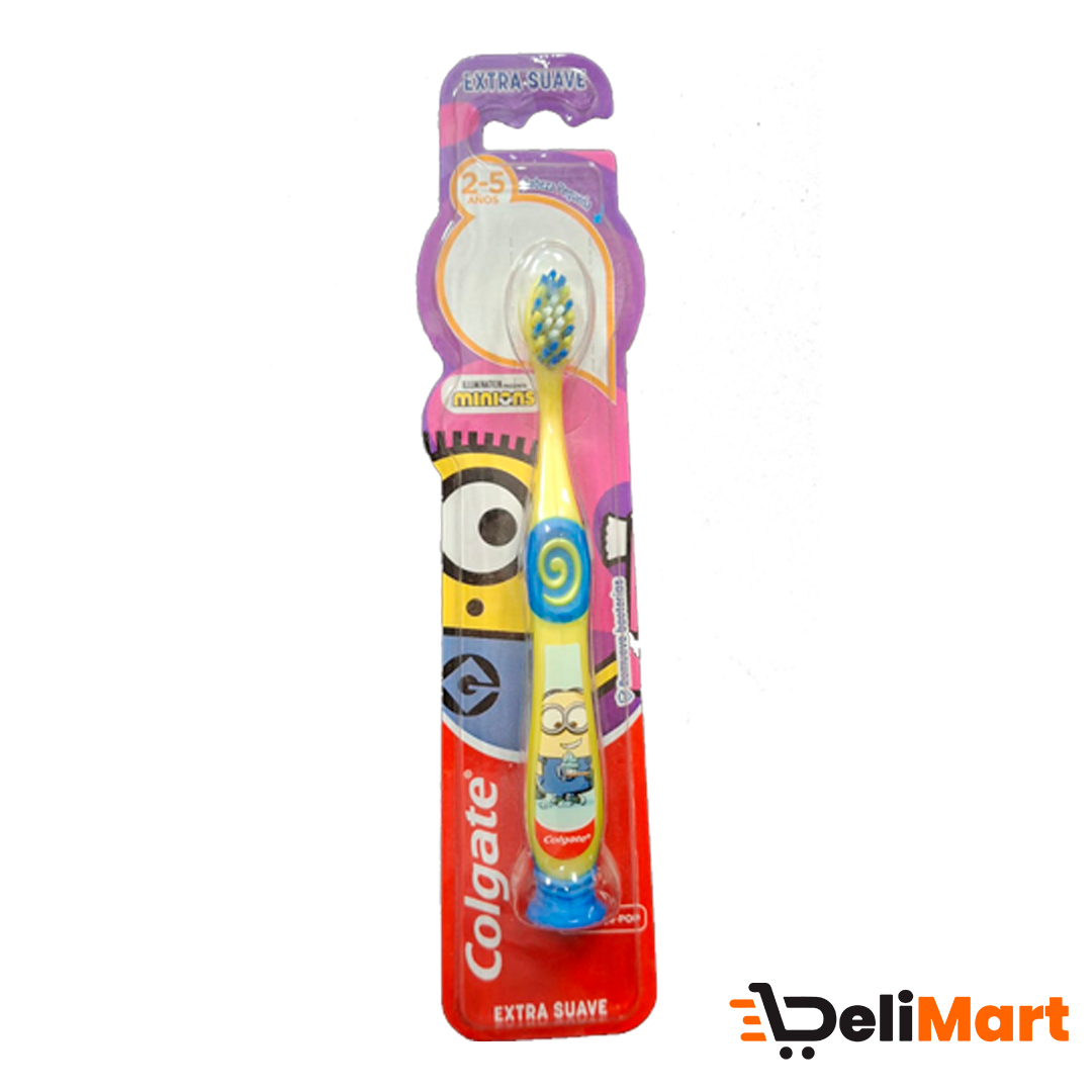 Cepillo Dental Smiles 2 A 5 Años Barbie o Minion Colgate - CERDAS EXTRA SUAVE