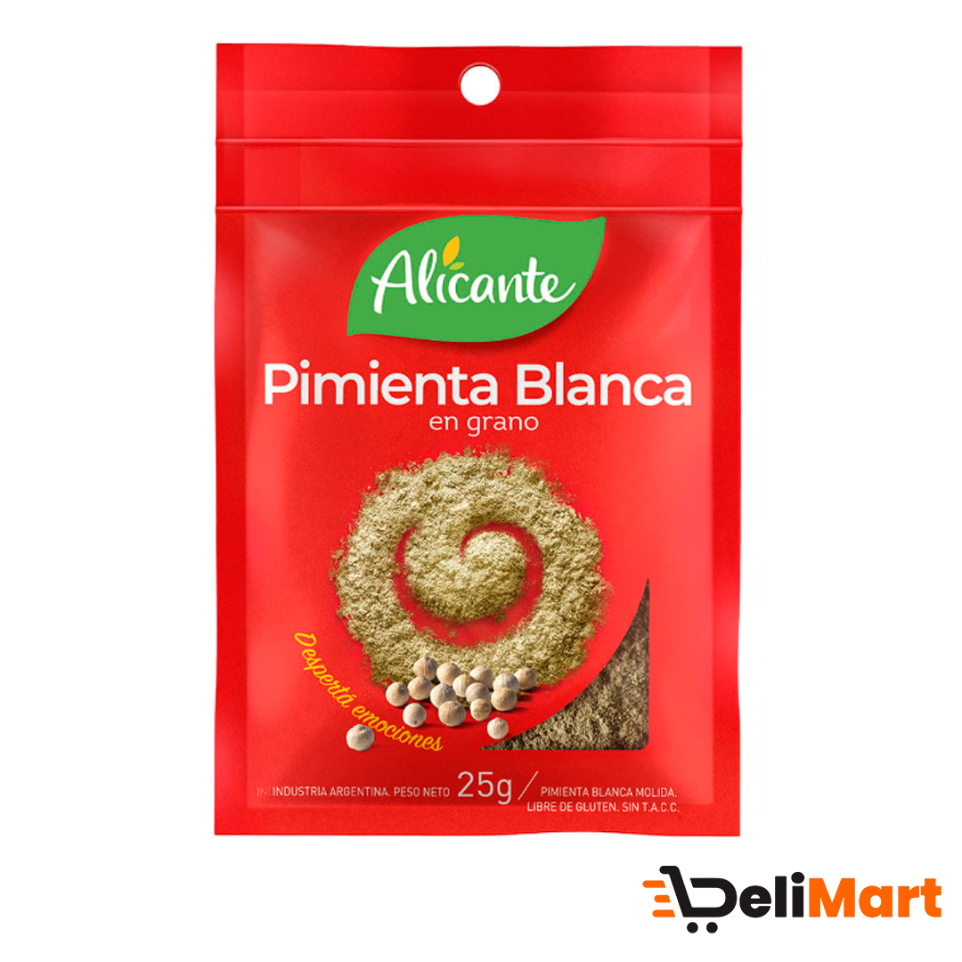 Pimienta Blanca En Grano Alicante 25 Gr